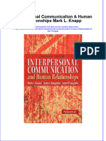 Read online textbook Interpersonal Communication Human Relationships Mark L Knapp ebook all chapter pdf 