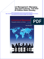 Read Online Textbook International Management Managing Across Borders and Cultures Text and Cases 9Th Edition Helen Deresky Ebook All Chapter PDF
