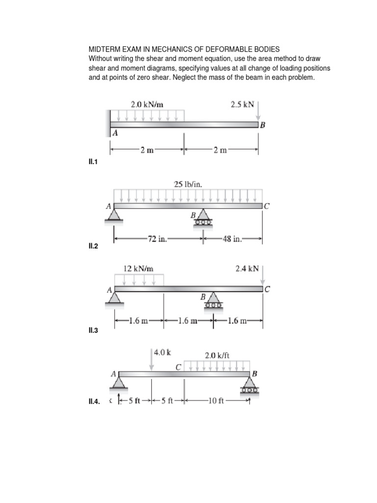 Midterm Exam In Mechanics Of Deformable Bodies Pdf