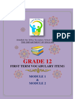 Grade 12 - First Term Voc