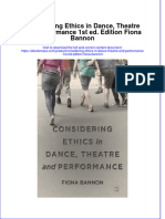 Read online textbook Considering Ethics In Dance Theatre And Performance 1St Ed Edition Fiona Bannon ebook all chapter pdf 