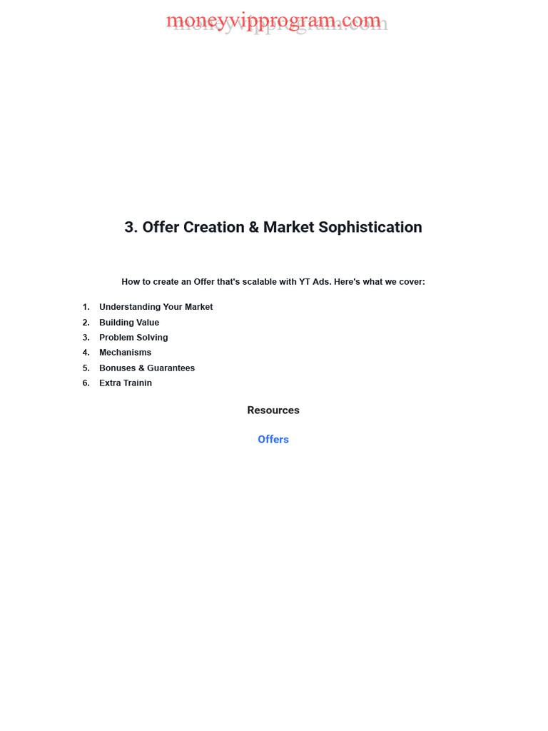 Offer Creation & Market Sophistication | PDF | Business | Law