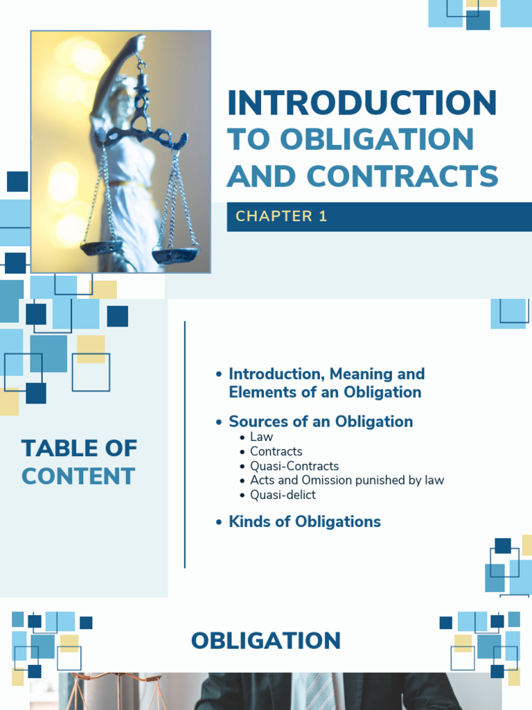 Chapter 1 - Introduction To Obligation and Contracts | PDF | Law Of ...