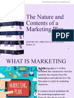 The Nature and Contents of A Marketing Plan