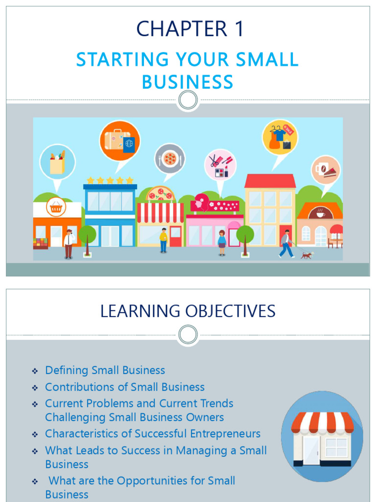 Chapter 1 Starting Your Business Pdf Small Business Entrepreneurship