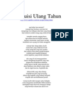 Download Puisi Ulang Tahun Paling Romantis by lelettoa SN72925414 doc pdf