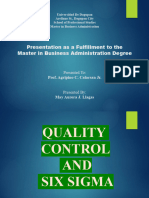 Quality Control and Six Sigma