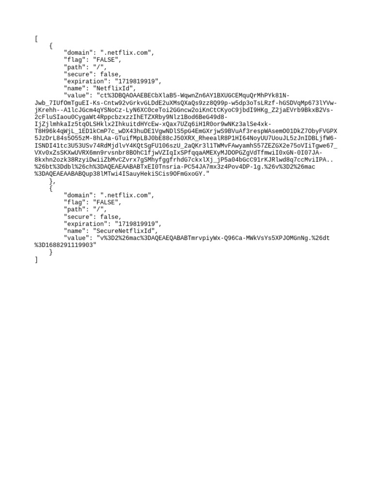 Netflix Cookie Data Overview | PDF | Business | Computers