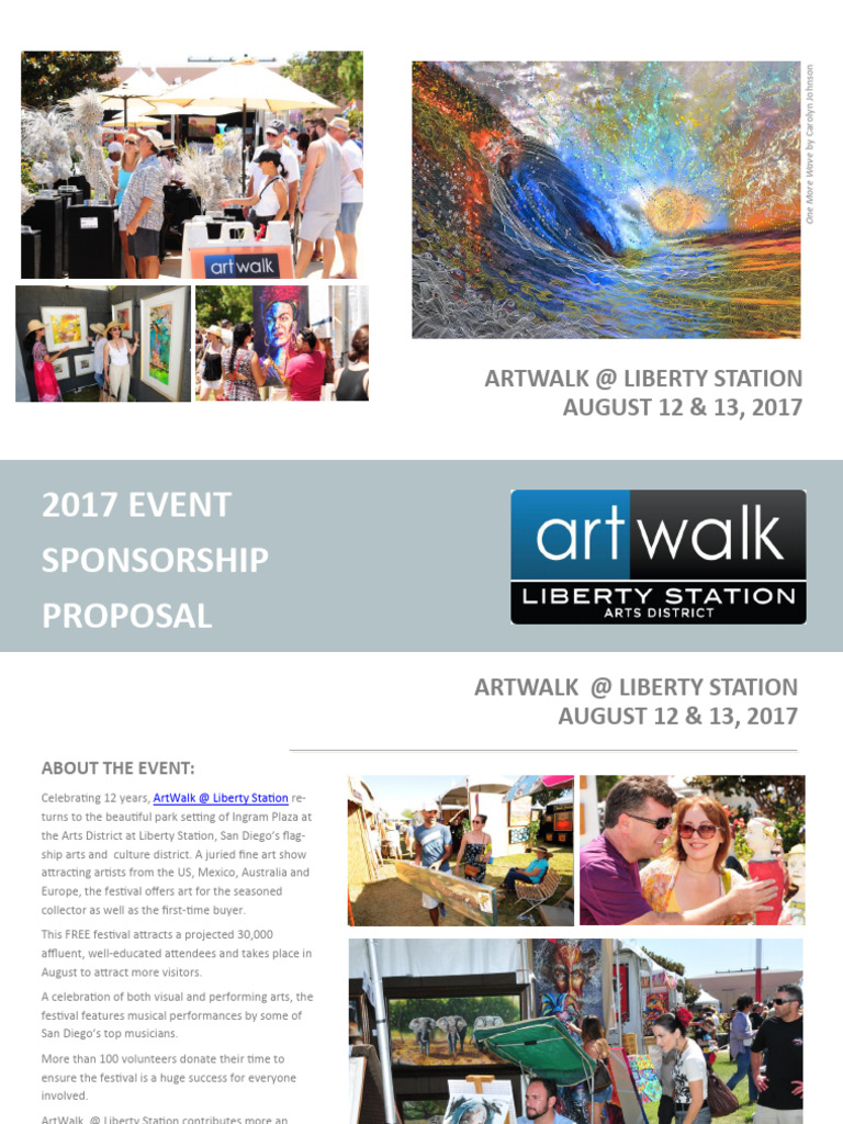 ArtWalk Sponsorship Proposal 2017 | PDF | San Diego | Advertising