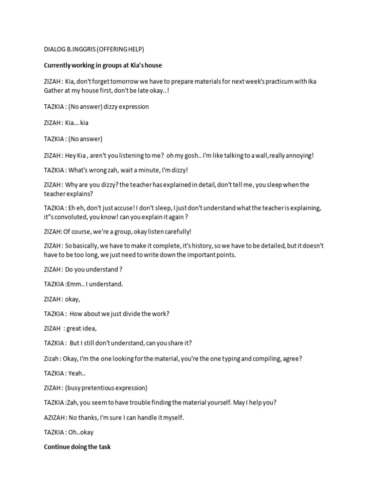 Dialog B.inggris | PDF | Language Arts & Discipline | Home & Garden