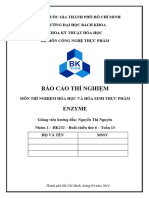 Thí nghiệm hóa học và hóa sinh thực phẩm BKU - Bài 06. Enzyme - FINAL