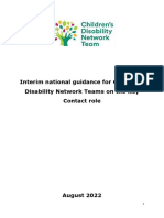 Interim Guidance For Childrens Disability Network Teams On The Key Contact Role