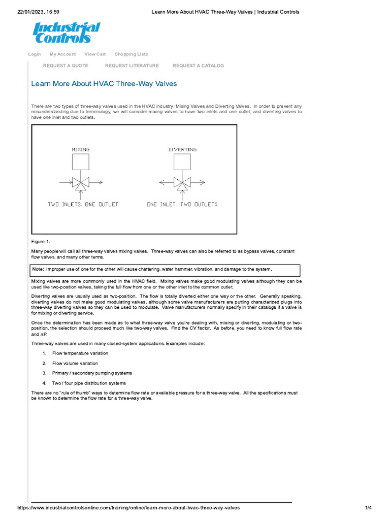 Learn More About HVAC Three-Way Valves _ Industrial Controls | PDF