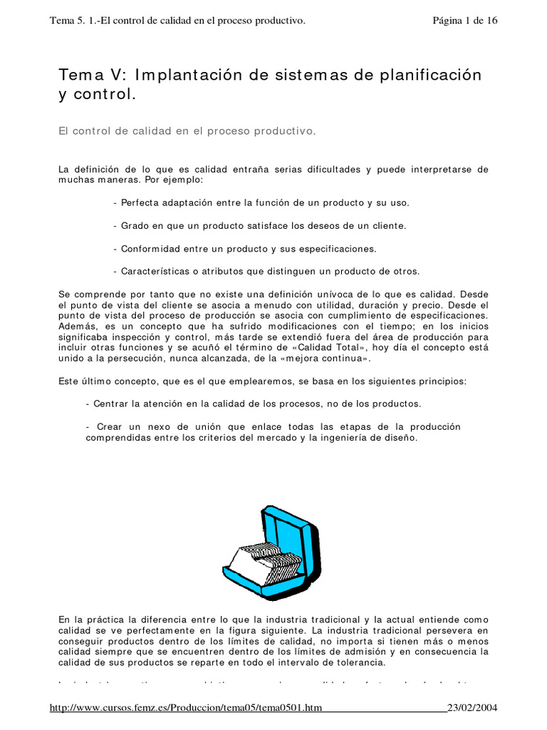El Control de Calidad en El Proceso Productivo | PDF | Calidad ...