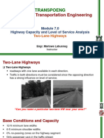 TRANSPOENG Module 8.2 - Level of Services (LOS) III