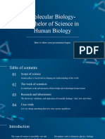 Molecular Biology - Bachelor of Science in Human Biology by Slidesgo