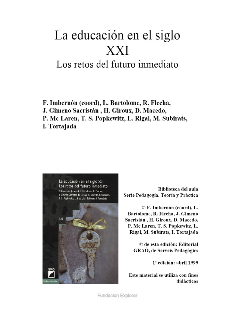 La Educación en El Siglo XXI Los Retos Del Futuro Inmediato - PDF | PDF