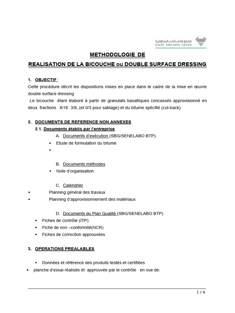 Méthodologie de réalisation du bicouche | PDF | Ingénierie | Matériaux