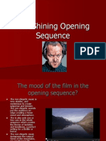 The Shining Opening Sequence