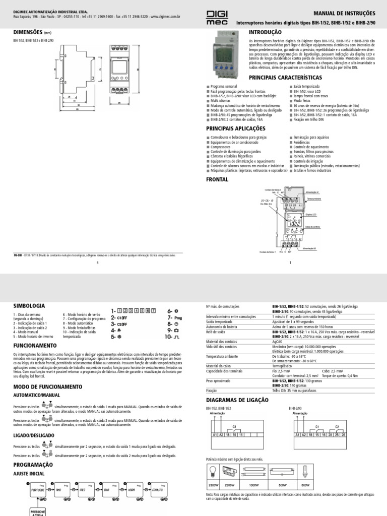 Bih 1 52 bihb 1 52 e bihb 2 90 pdf rel ar condicionado