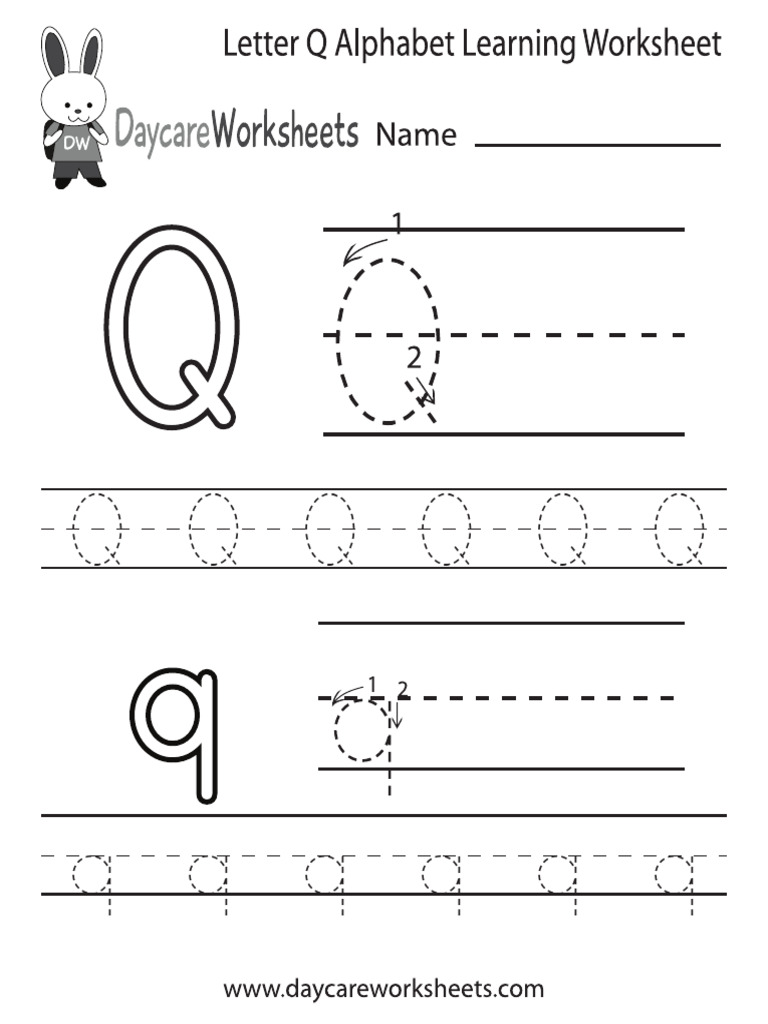 Printable Worksheets For The Letter Q