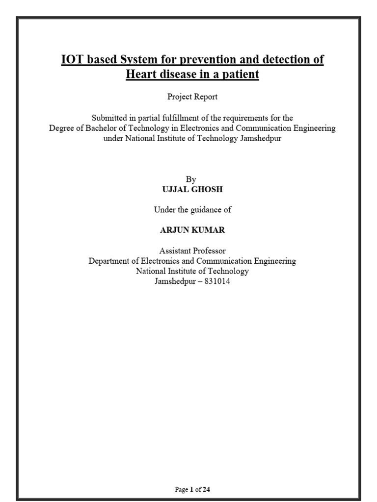 IOT Based System For Prevention and Detection of Heart Disease in A ...