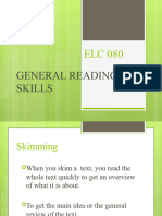 ELC 080 - Reading Techniques