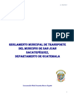 REGLAMENTO MUNICIPAL DE TRANSPORTES ACTUALIZADO - Incluye Ref 2020 - Tam Carta