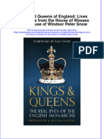 Read Online Textbook Kings and Queens of England Lives and Reigns From The House of Wessex To The House of Windsor Peter Snow Ebook All Chapter PDF
