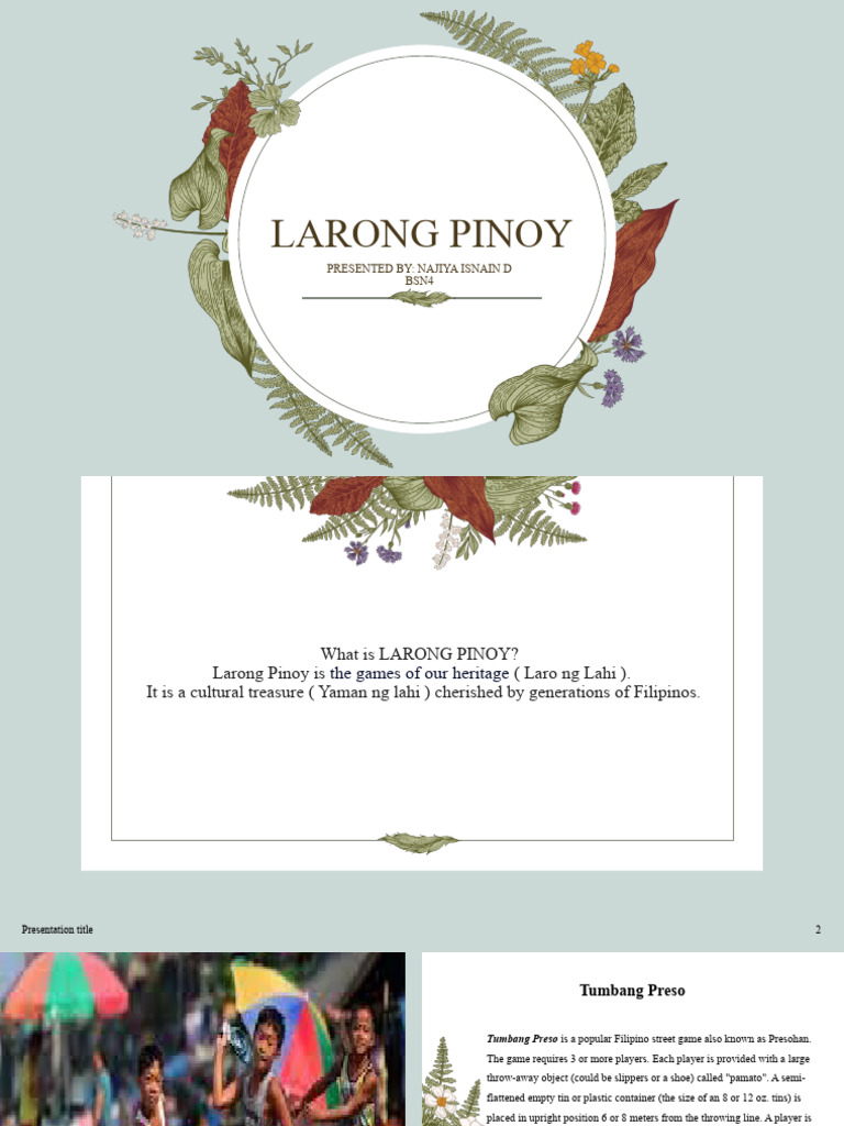 Larong Pinoy | Download Free PDF | Sports