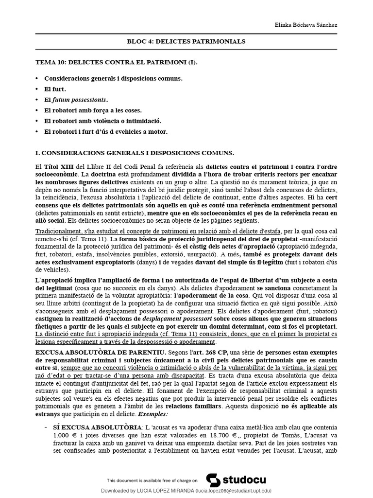 Bloc 4 Penal | PDF