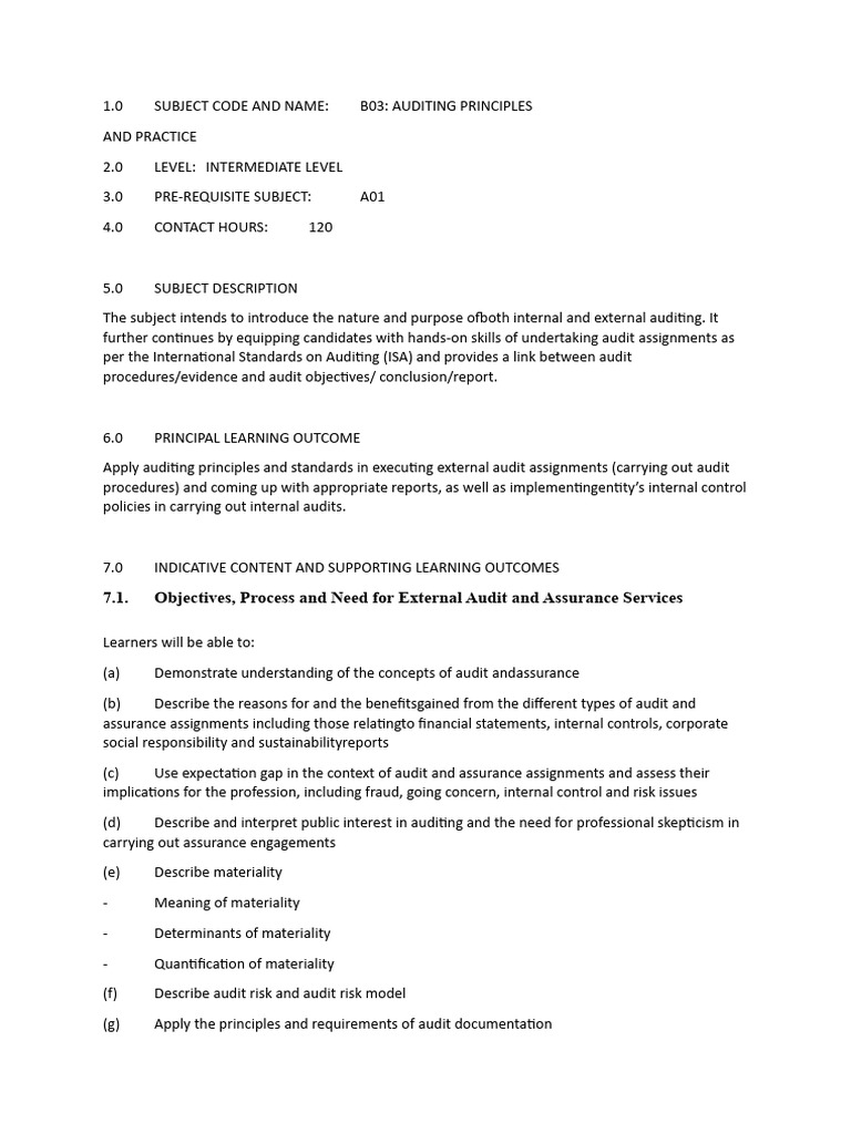 Auditing Principles and Practice Course | PDF | Internal Control | Audit