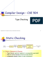 Compiler Design - CSE 504: Type Checking