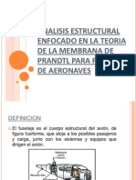 Análisis estructural de fuselaje mediante teoría de membrana de Prandtl