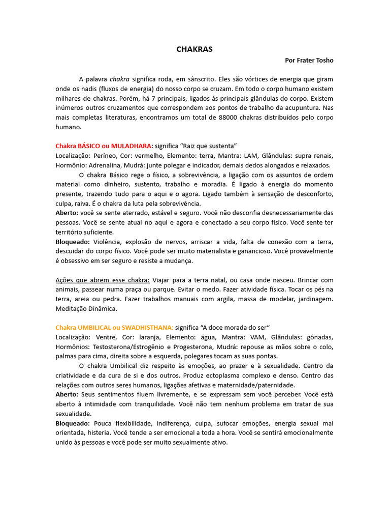 Guia dos Chakras e Energias | PDF | Chacra | Amor