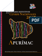 Censos Nacionales 2017 Resultados Definitivos Apurimac