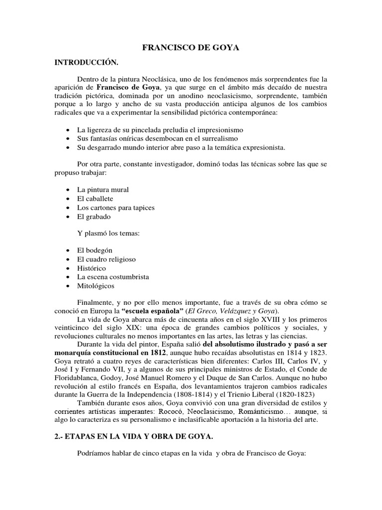 Francisco de Goya I.E.S La Laguna | Descargar gratis PDF | Francisco ...