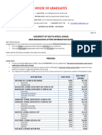 House of Graduates 2023 Pricelist