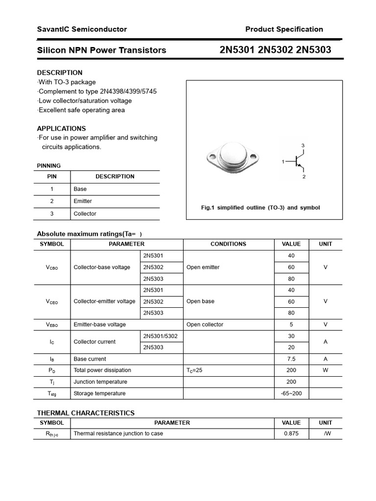 Data Sheet | PDF | Bipolar Junction Transistor | Transistor