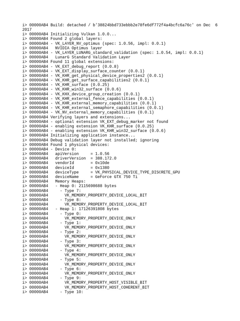 Gears of War Vulkan Initialization Logs | PDF | Computer Science ...