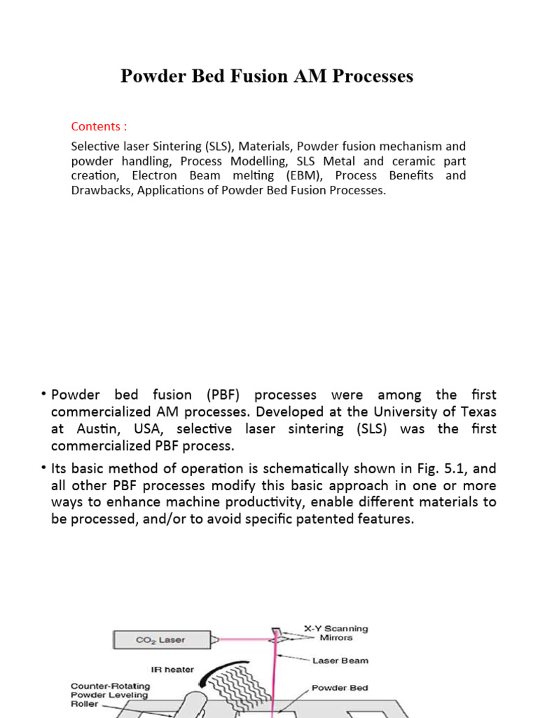 Overview of Powder Bed Fusion Processes | PDF | Sintering | Polymers