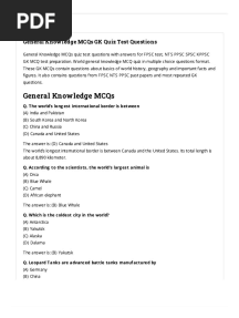 Latest GK Questions 2024