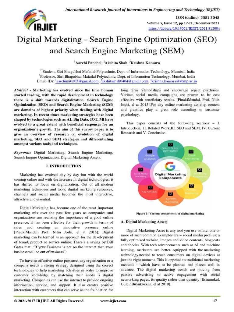 SEO and SEM in Digital Marketing | PDF | Digital Marketing | Marketing