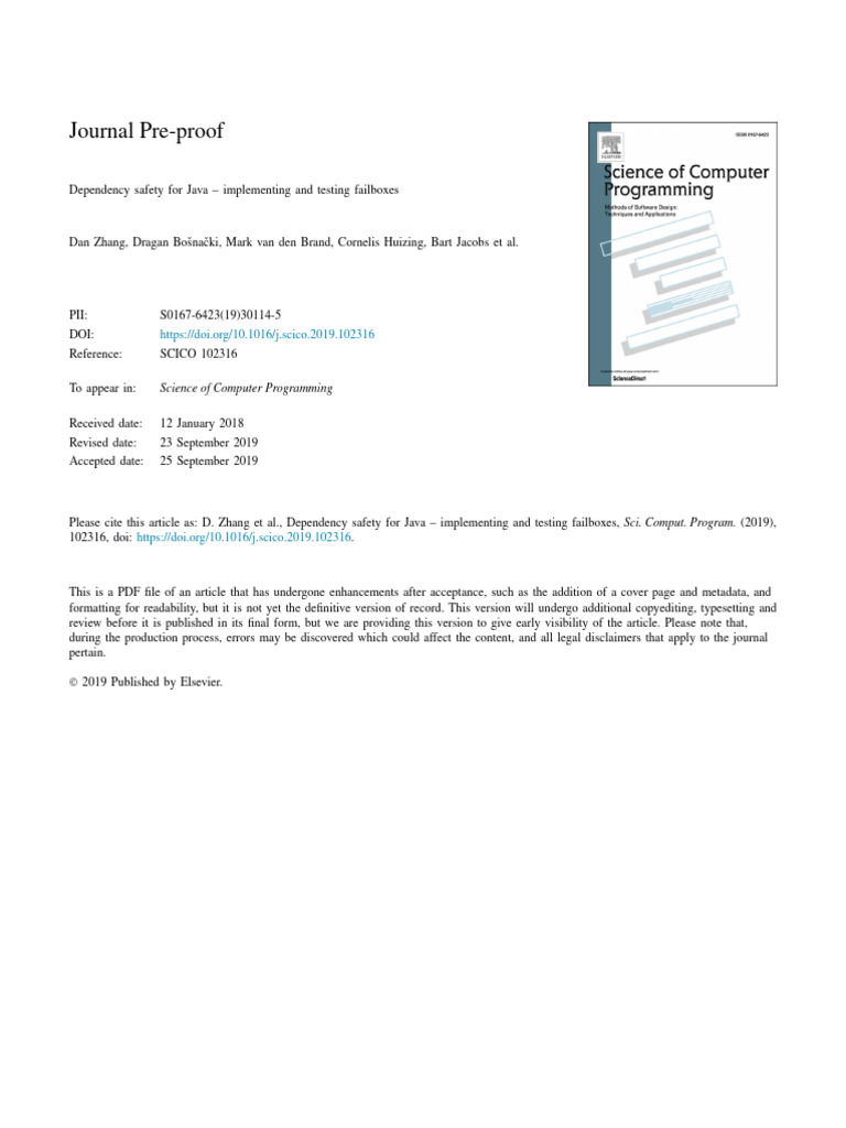 Dependency Safety For Java - Implementing and Testing Failboxes | PDF ...