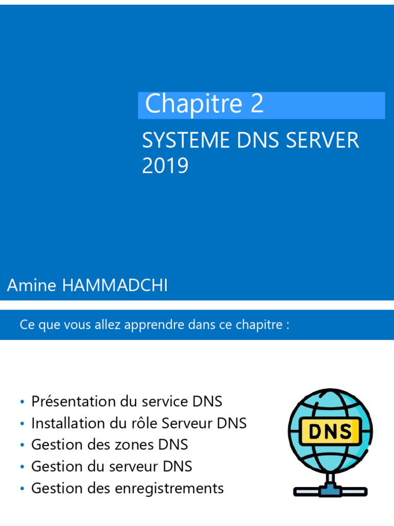 Rôle et gestion du serveur DNS | PDF | Système de noms de domaines ...