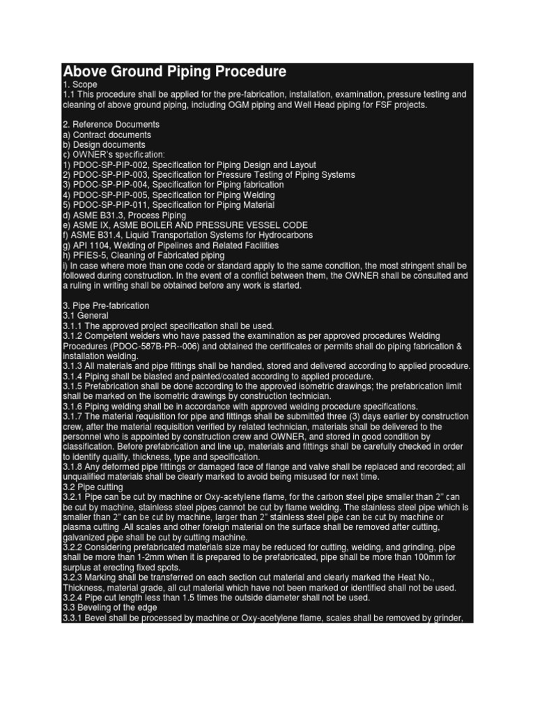 Above Ground Piping Installation Guide | PDF | Pipe (Fluid Conveyance ...