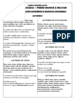 Advébios, Locuções Adverbiais e Adjuntos Adverbiais - Pmerj Manhã e Militar Manhã e Tarde - 2024