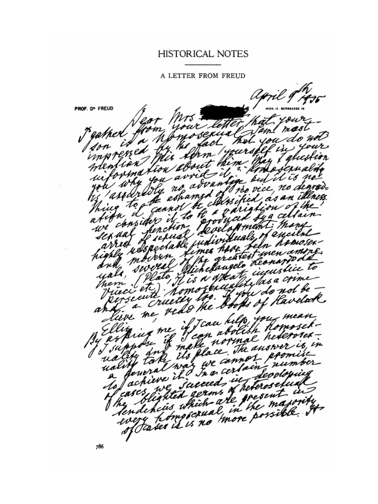 Freud's Letter on Homosexuality Insights | PDF | Human Sexuality ...