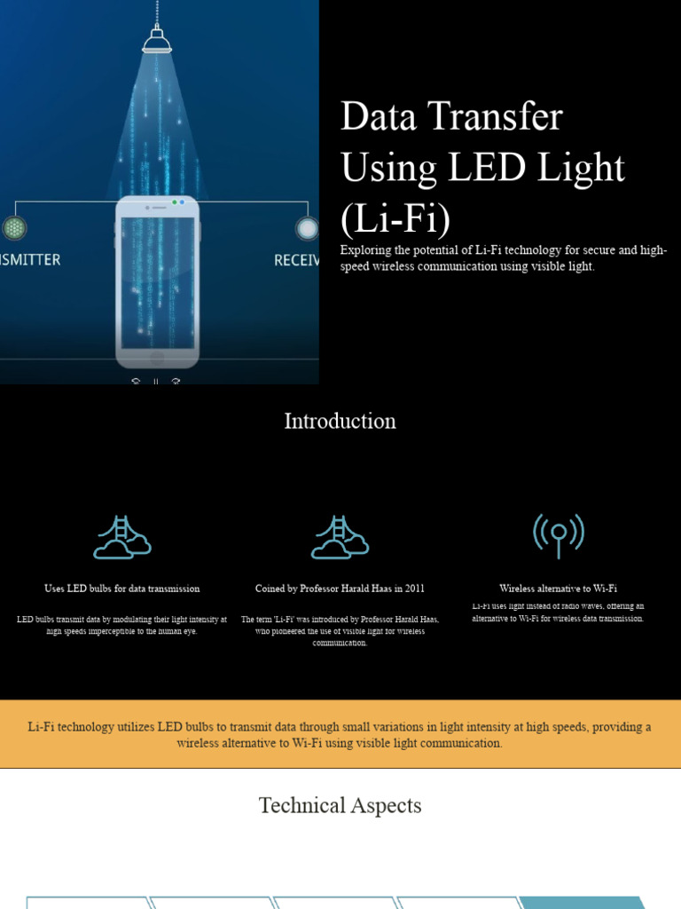 Li-Fi Technology: High-Speed Data Transfer | PDF | Telecommunications ...
