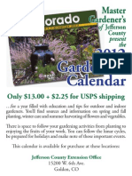 2012 Master Gardener Calendar